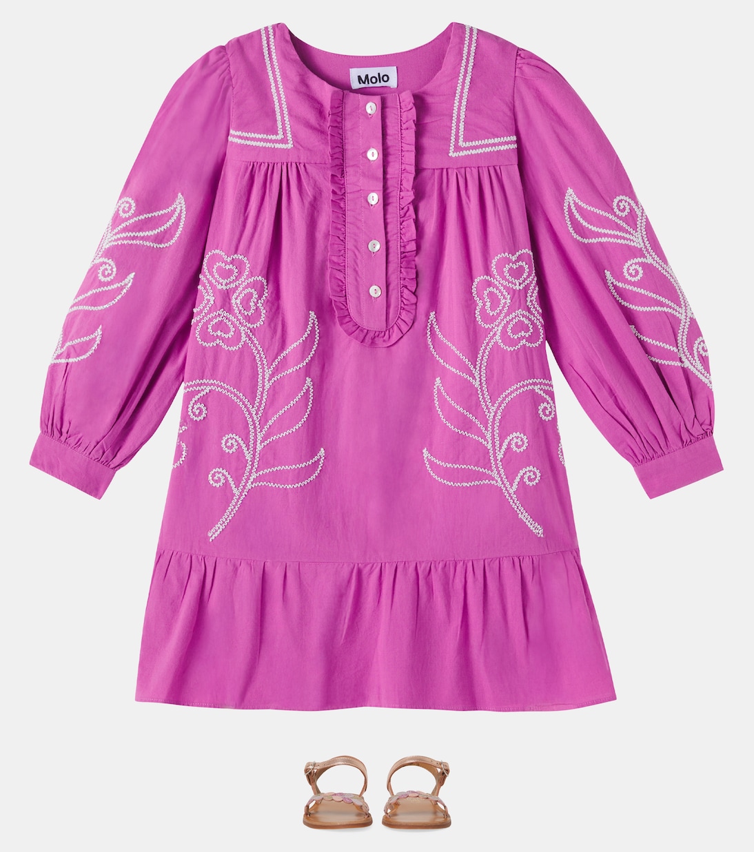 Besticktes Kleid aus Baumwolle | Molo