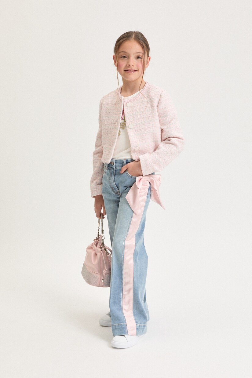 Veste courte en tweed mélangé | Monnalisa