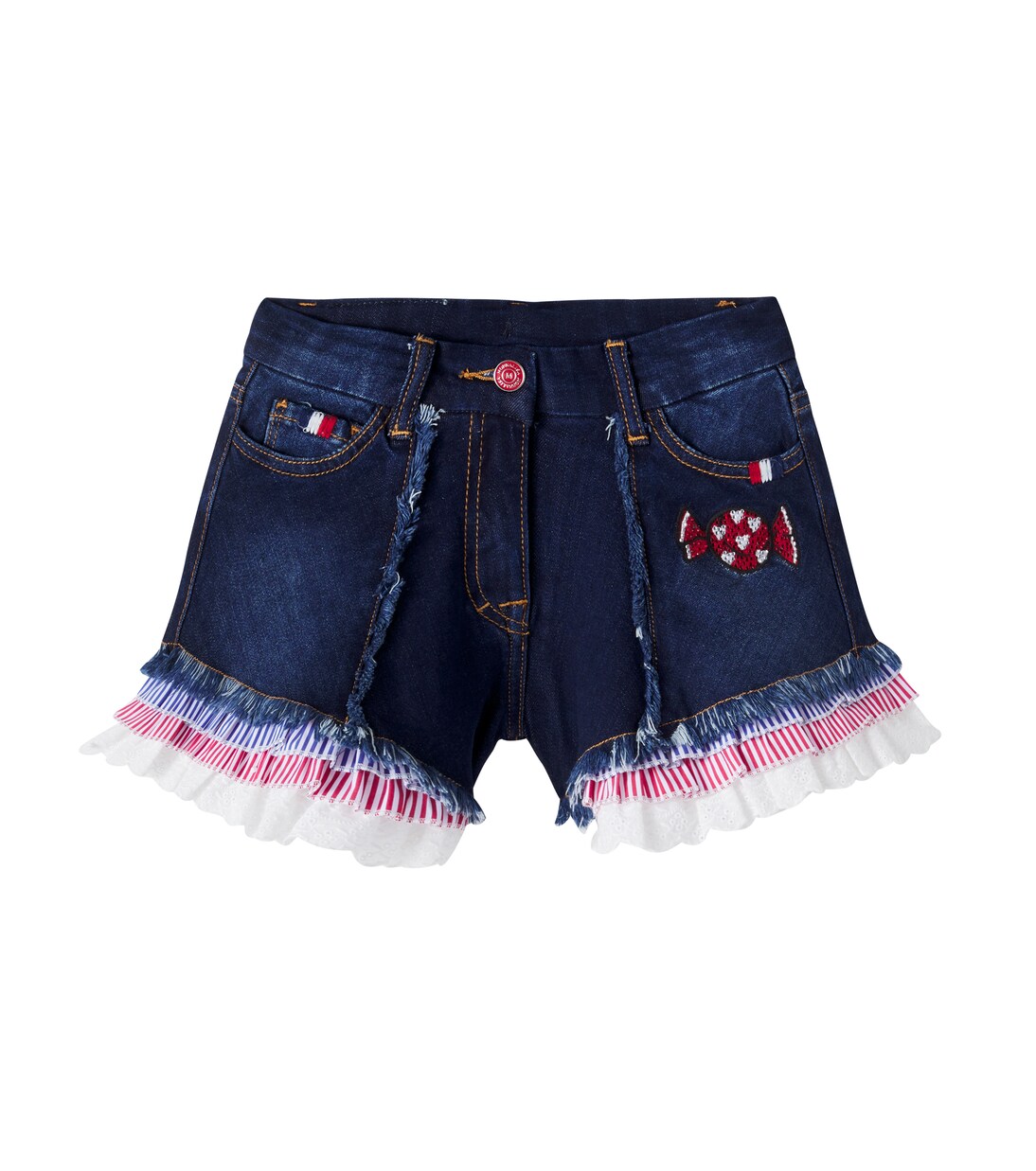Short en jean à ornements | Monnalisa