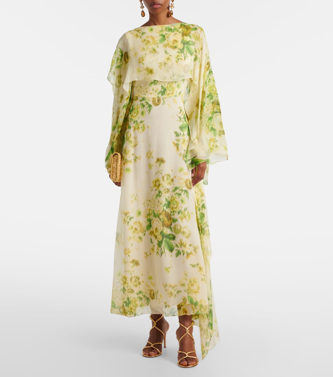 Midikleid aus Seiden-Creponne | Erdem