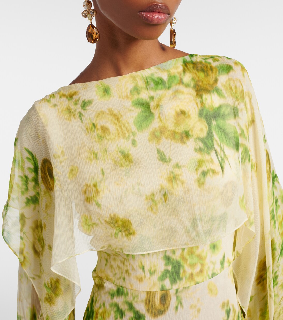 Midikleid aus Seiden-Creponne | Erdem