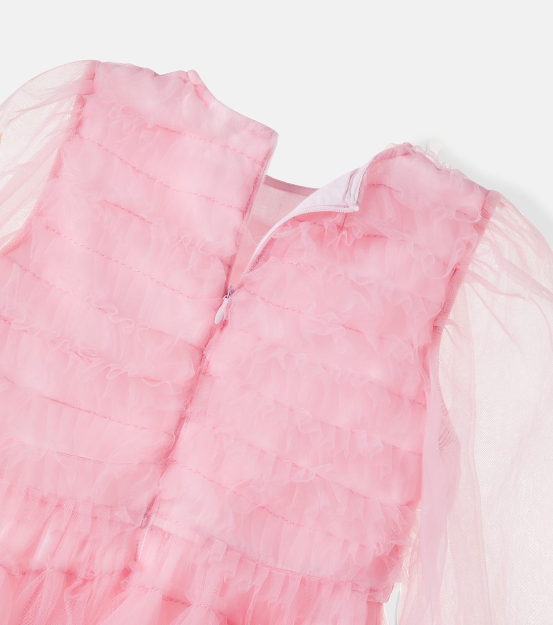 Cape-detail ruffled tulle dress | Petite Amalie  