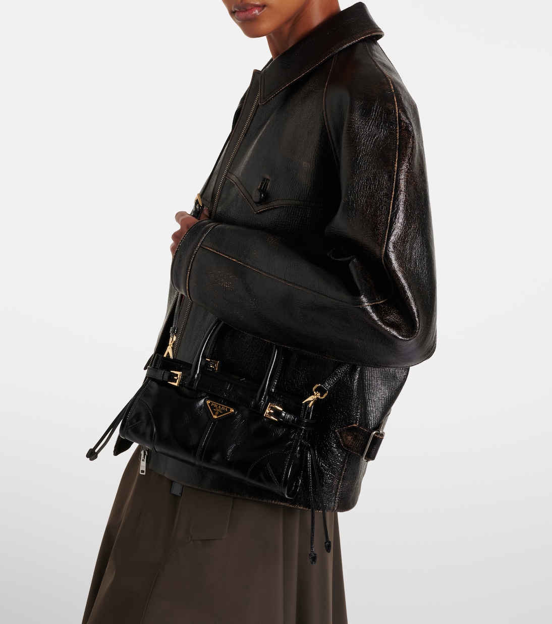 Henkeltasche Prada Bonnie Mini aus Leder | Prada