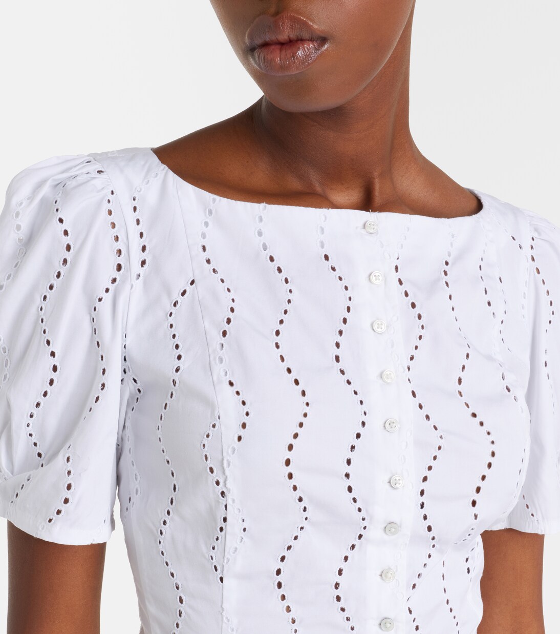 브로드리 앙글레즈 코튼 탑 | Polo Ralph Lauren