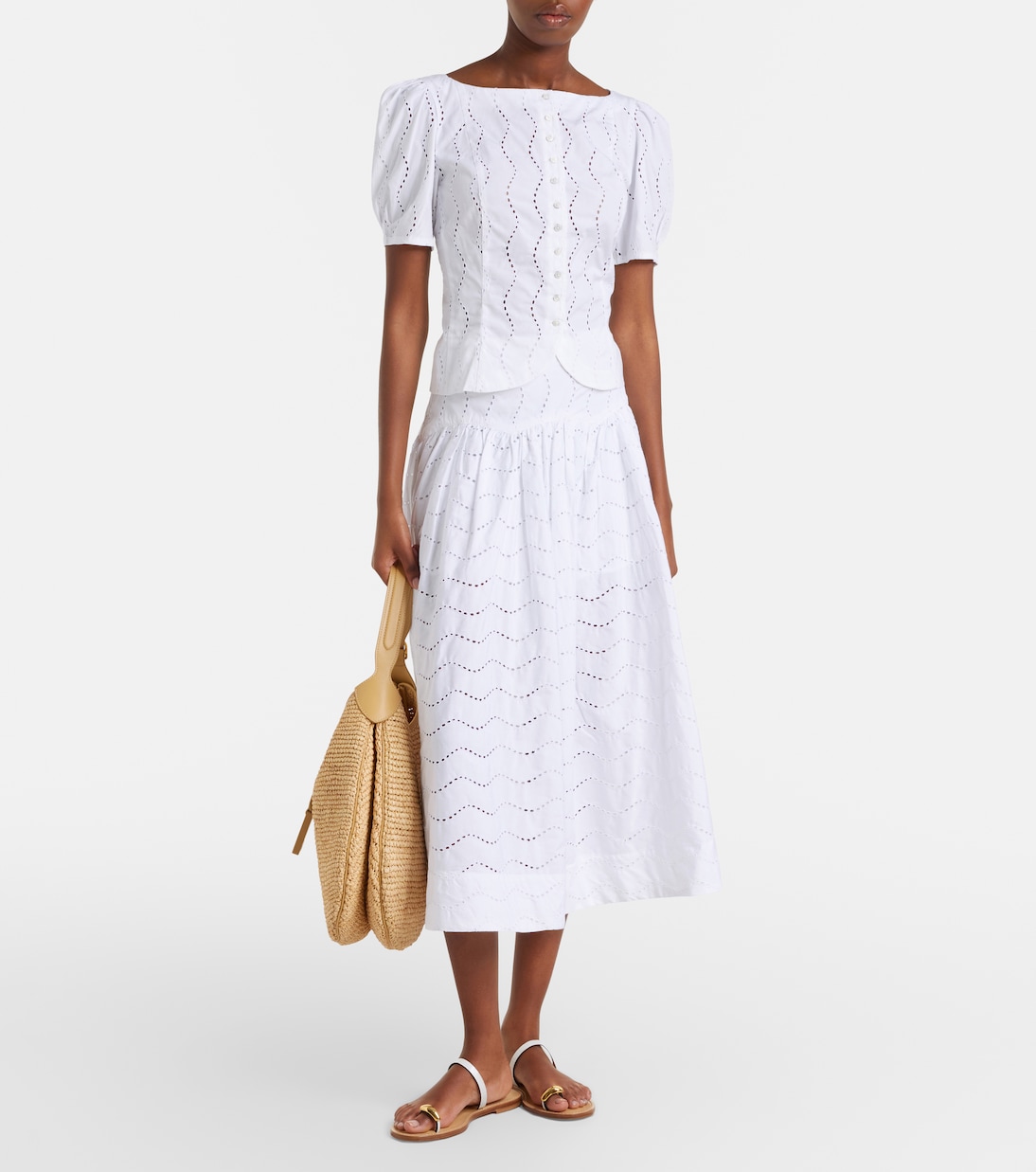 브로드리 앙글레즈 코튼 탑 | Polo Ralph Lauren