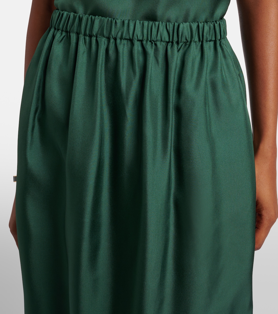 Roma silk twill maxi skirt | Asceno
