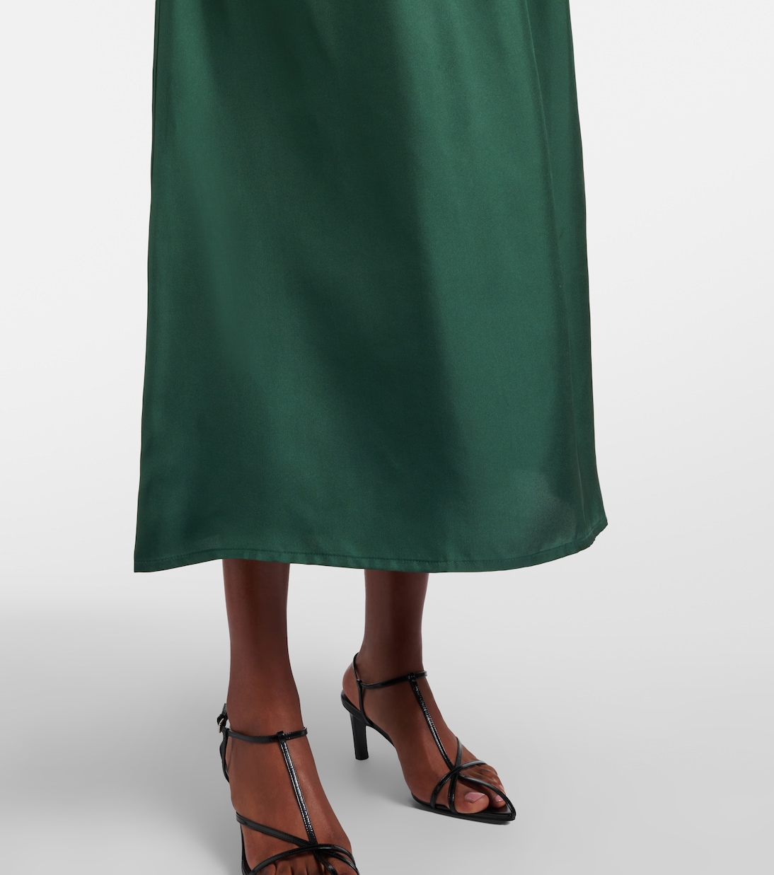 Roma silk twill maxi skirt | Asceno
