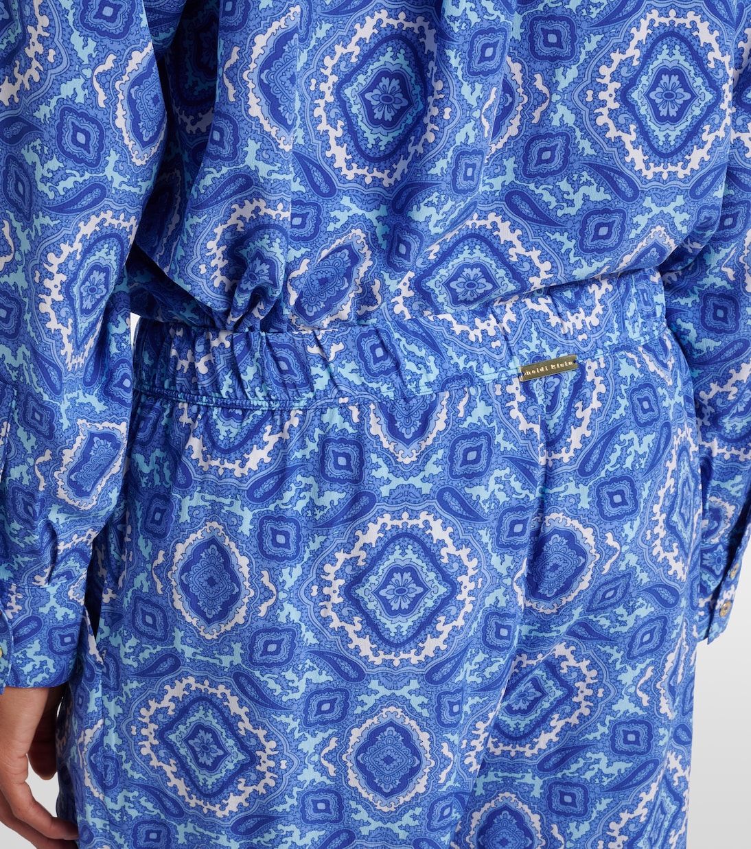 بنطلون واسع من الحرير بطبعات Mykonos | Heidi Klein