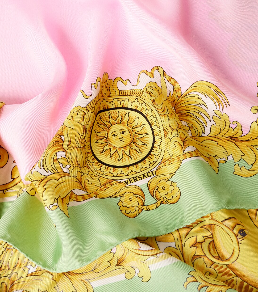 Printed silk twill scarf | Versace