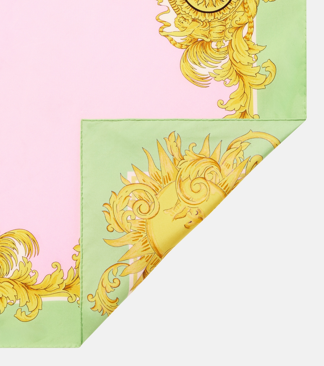 Printed silk twill scarf | Versace