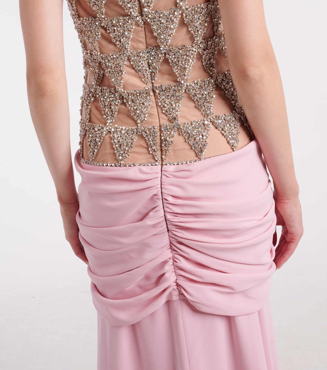 Embellished draped gown | Costarellos
