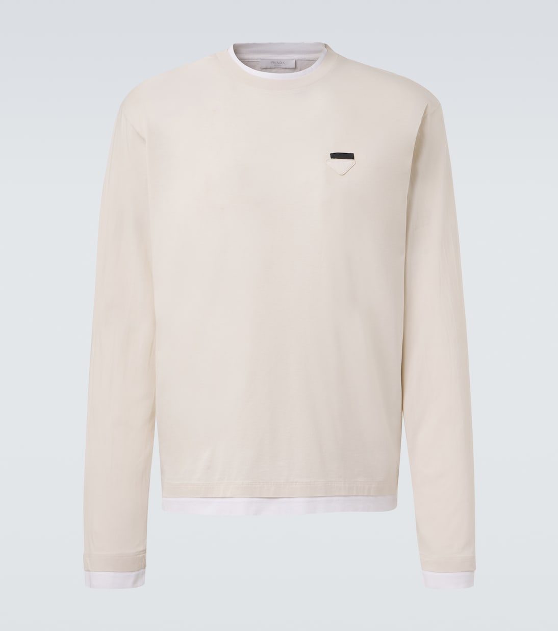 Layered cotton jersey T-shirt | Prada