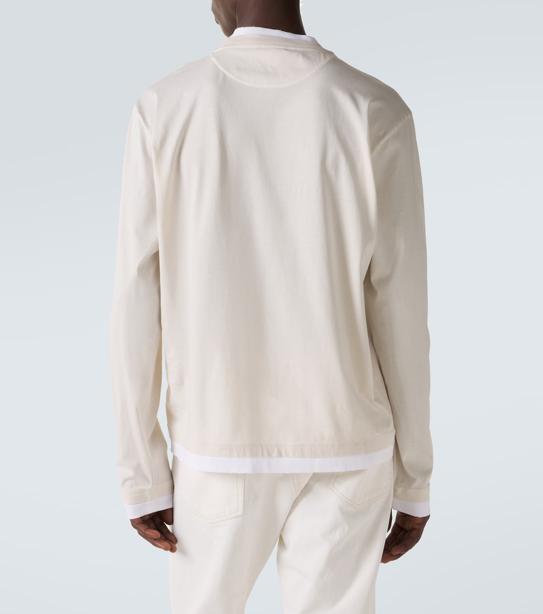 Layered cotton jersey T-shirt | Prada