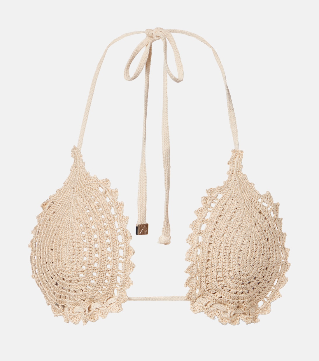 Bikini-Oberteil aus Häkelstrick | The Attico