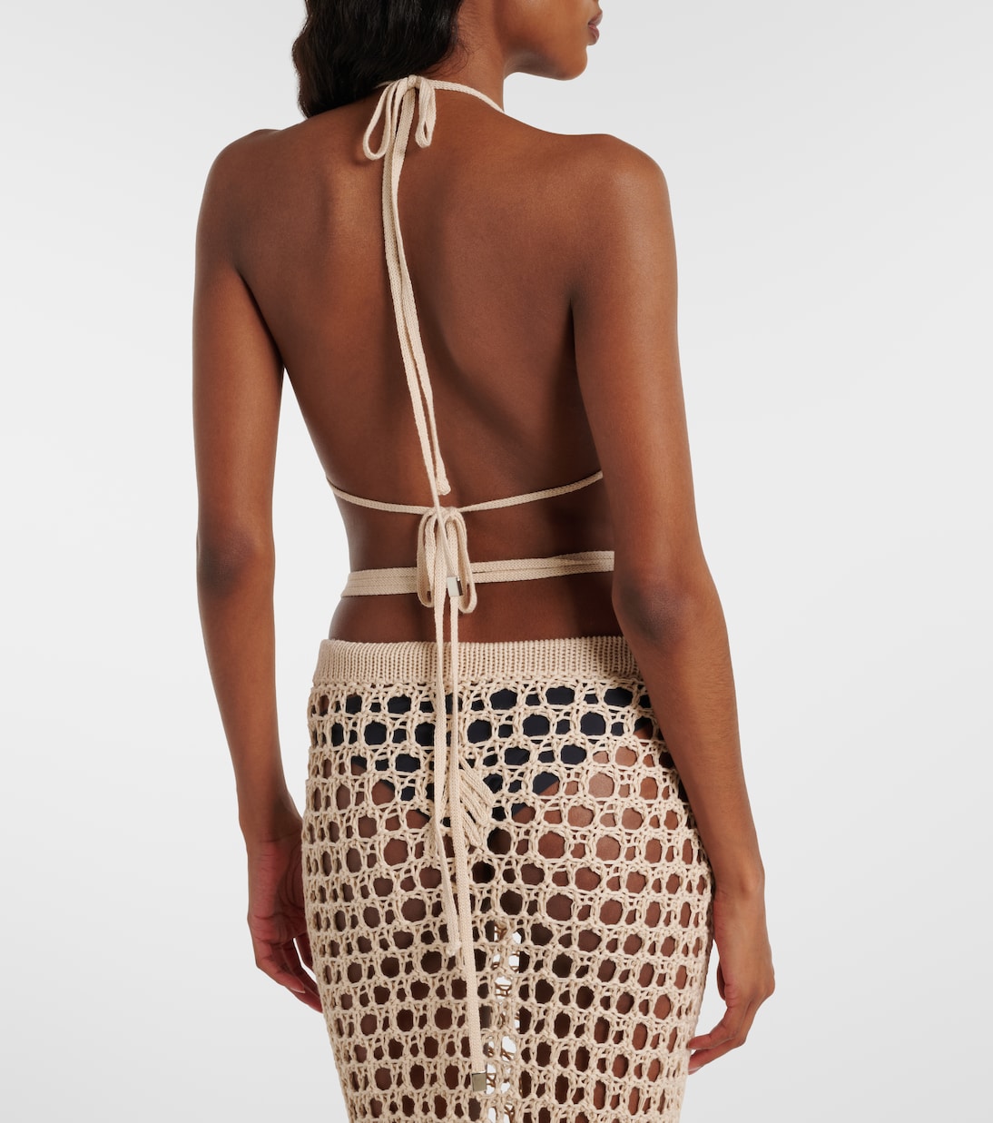 Bikini-Oberteil aus Häkelstrick | The Attico