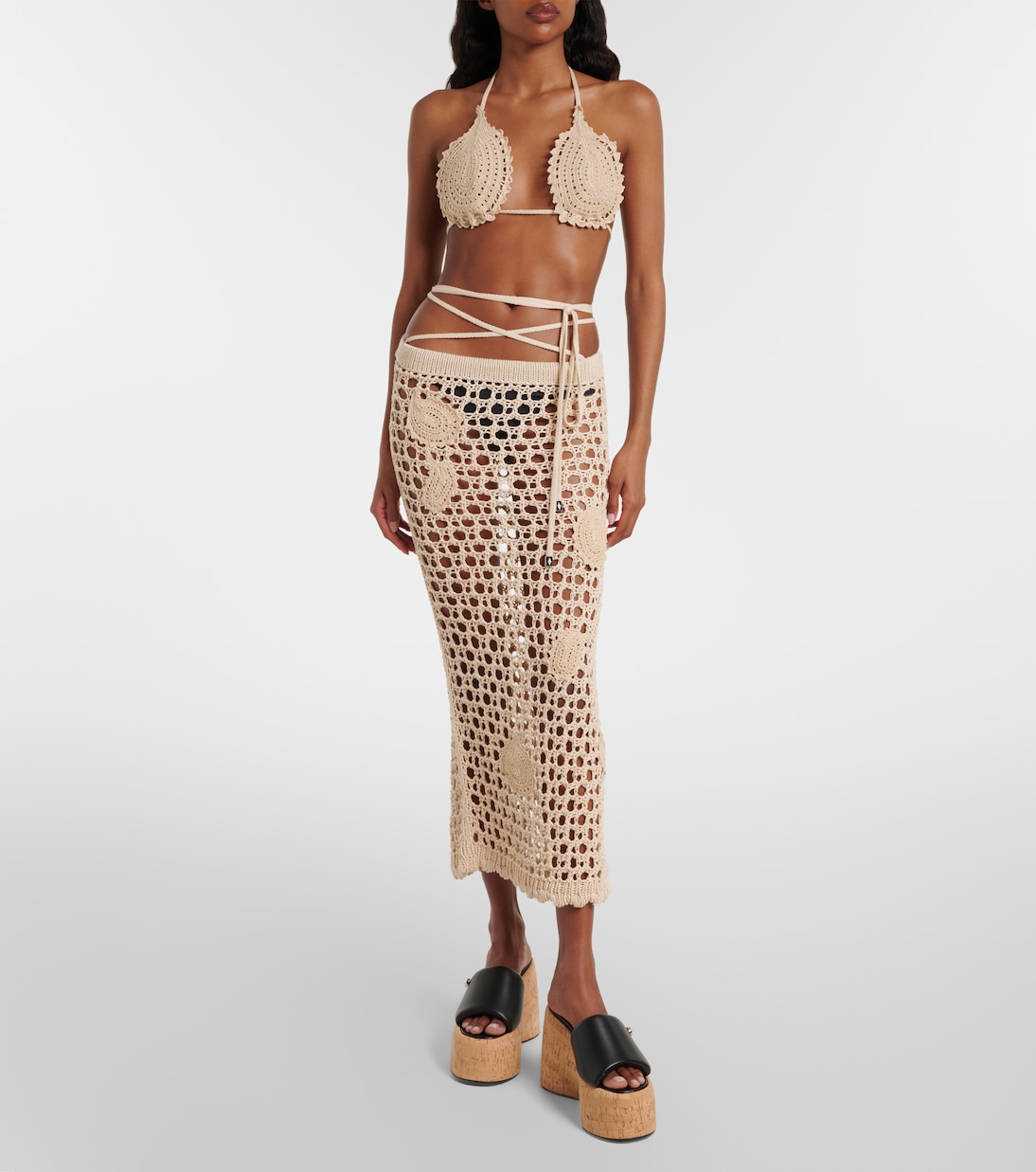 Bikini-Oberteil aus Häkelstrick | The Attico