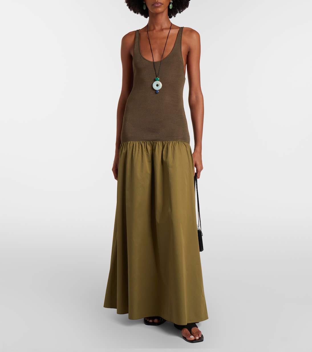 Ilya cotton-trimmed maxi dress | The Frankie Shop