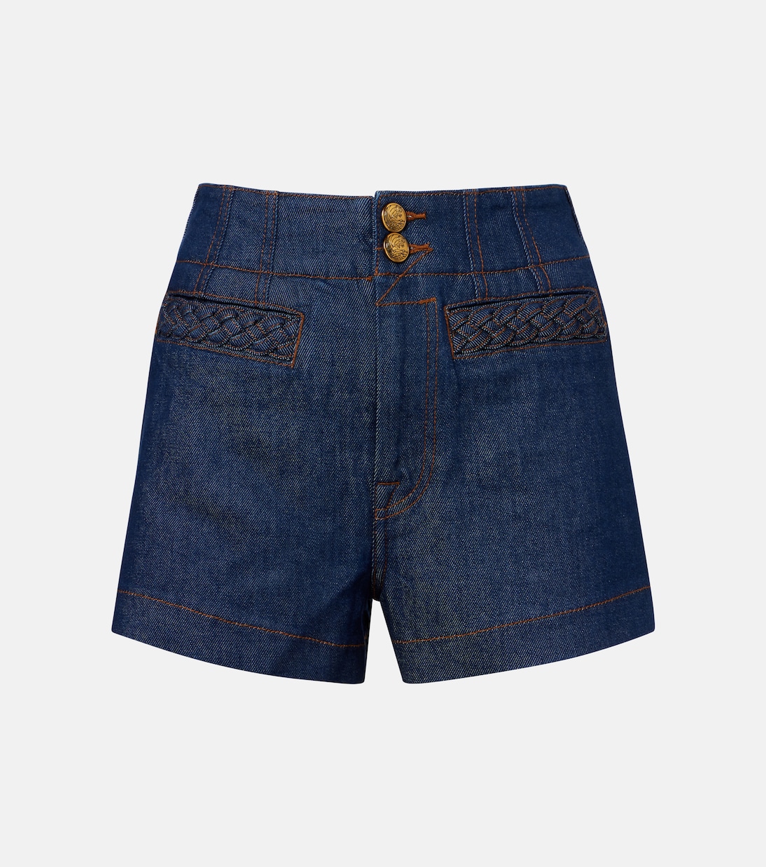 Aster high-rise denim shorts | Zimmermann