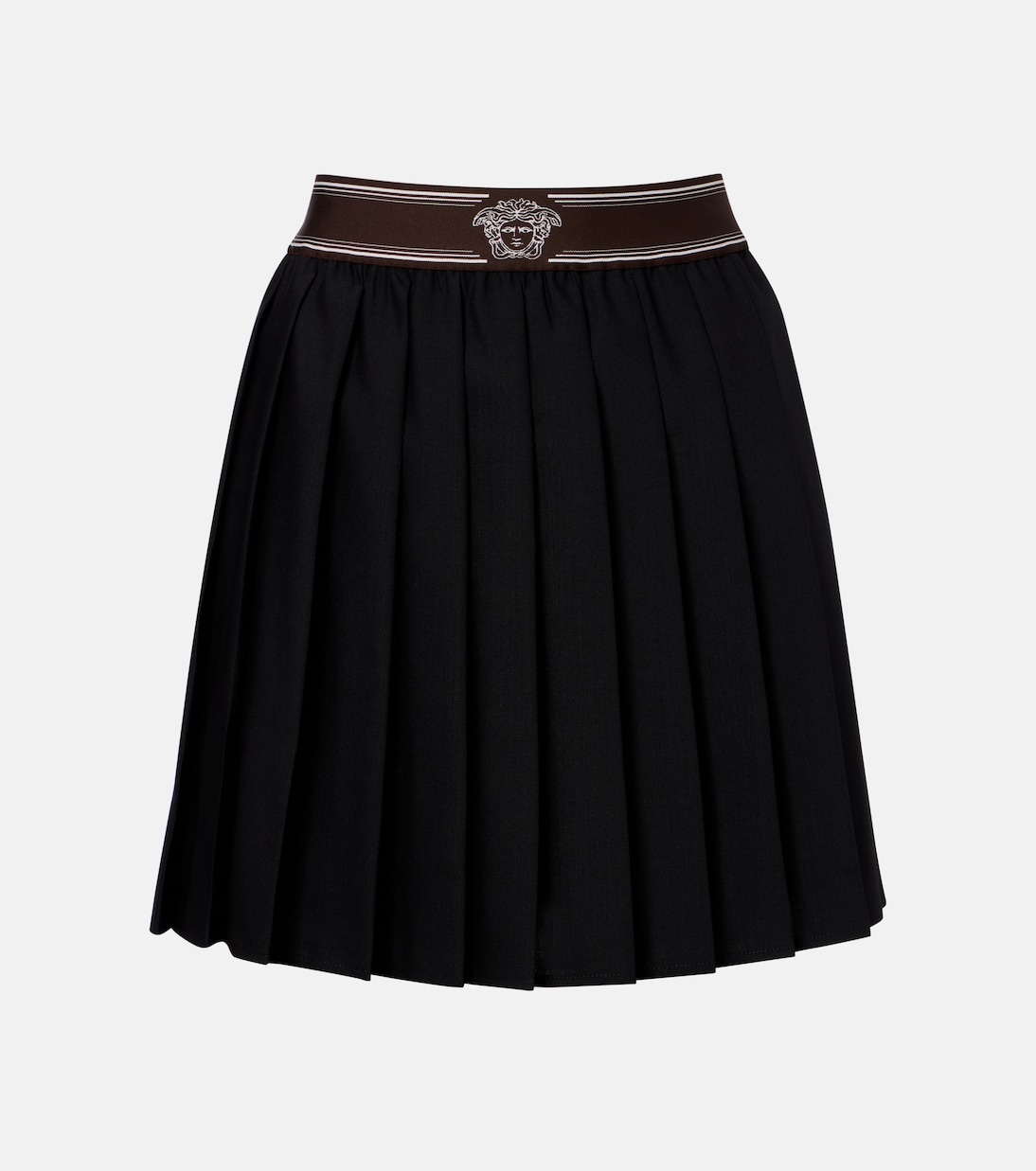 Pleated wool and mohair miniskirt | Versace