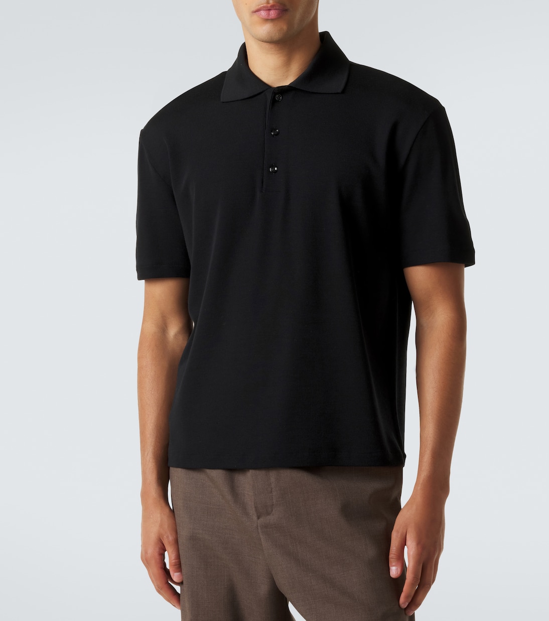 Mistral wool and silk polo shirt | The Row