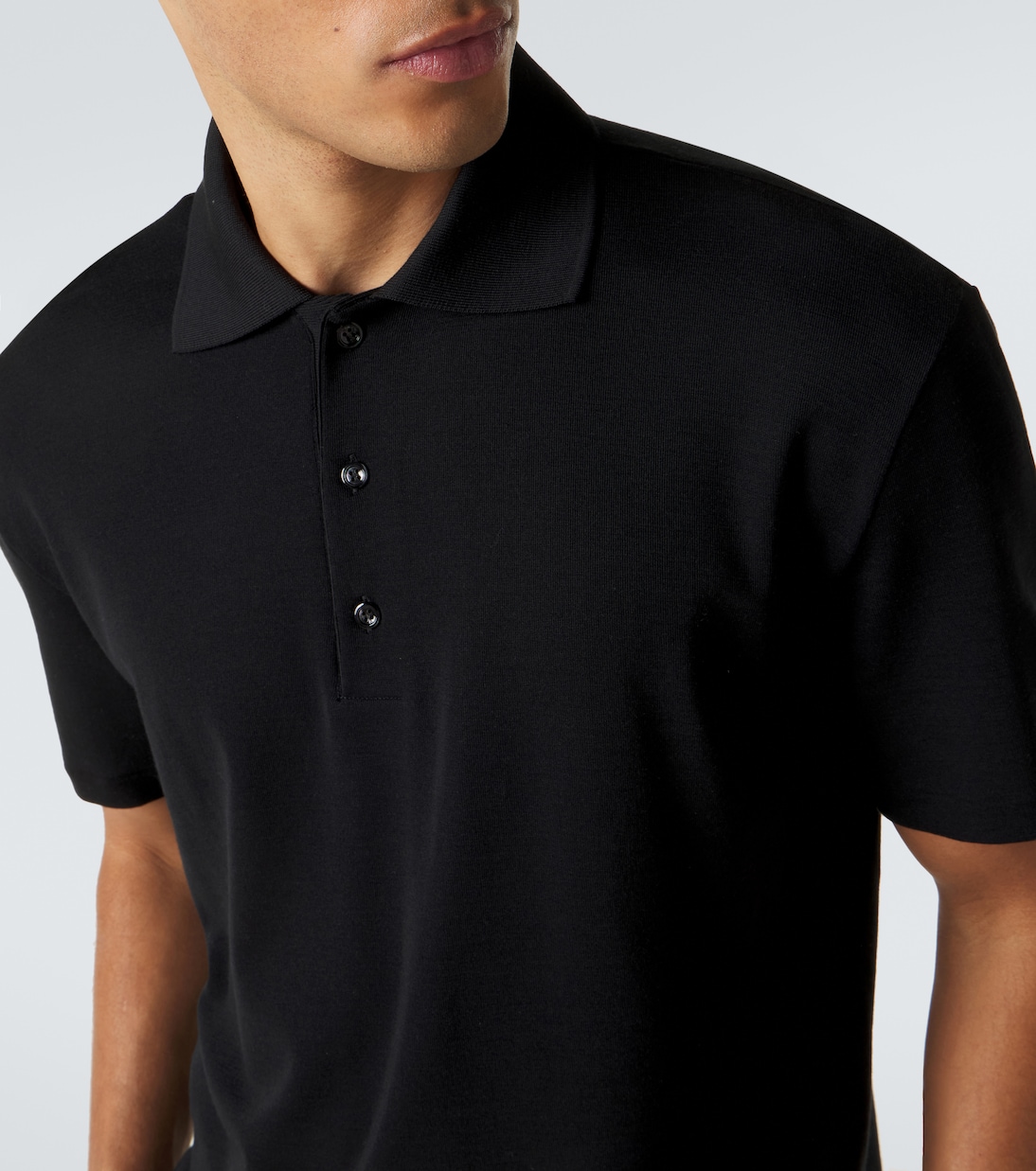Mistral wool and silk polo shirt | The Row