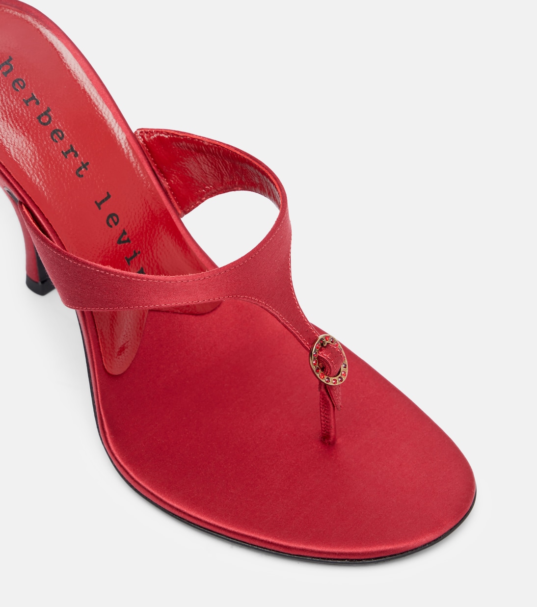 Kiss And Tell embellished satin thong sandals | Herbert Levine