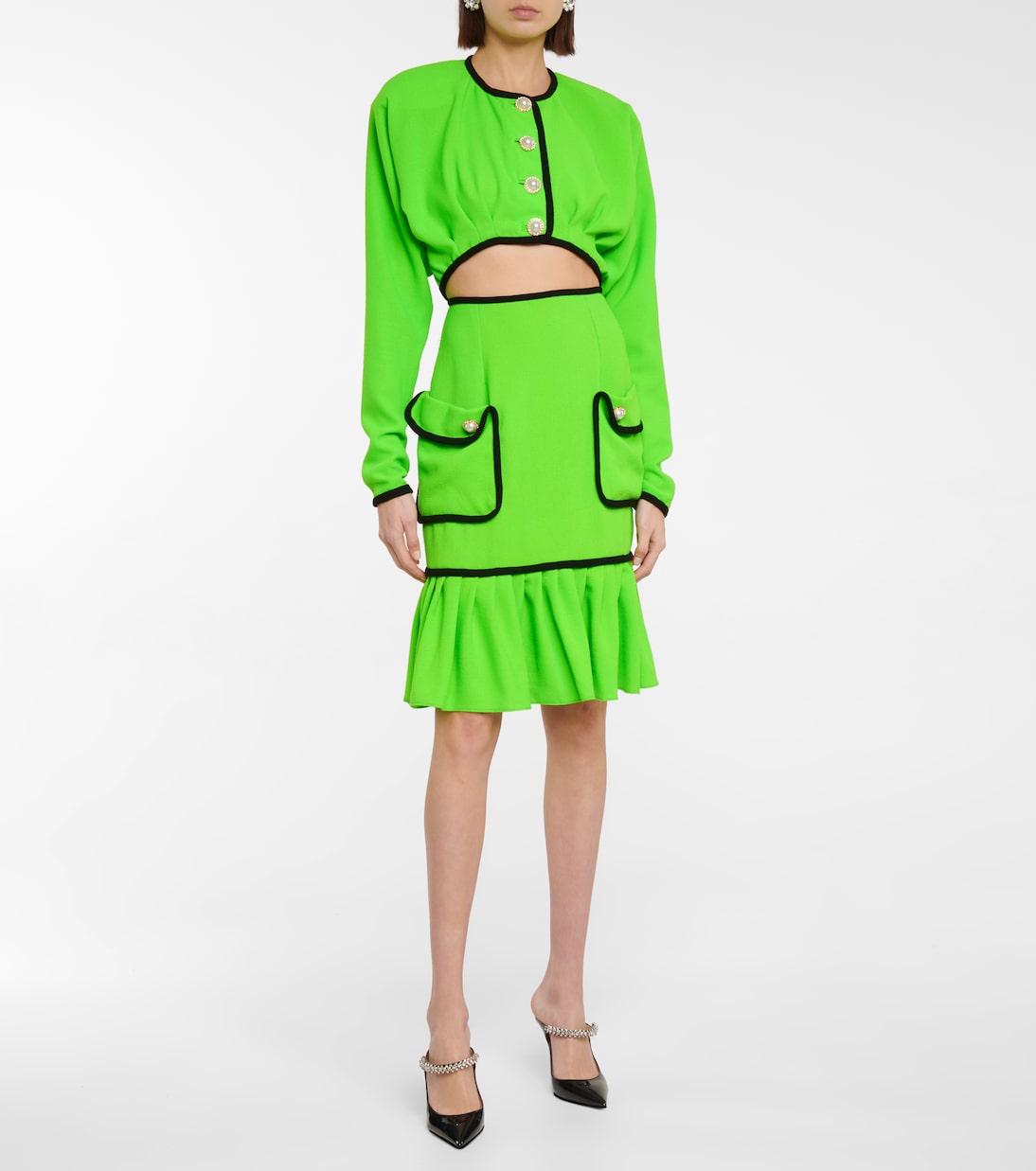 High-Rise-Minirock aus Wolle | Rodarte