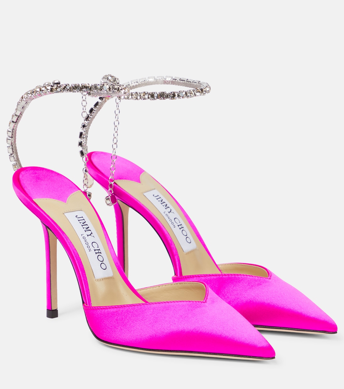 Verzierte Pumps Saeda 100 aus Satin | Jimmy Choo