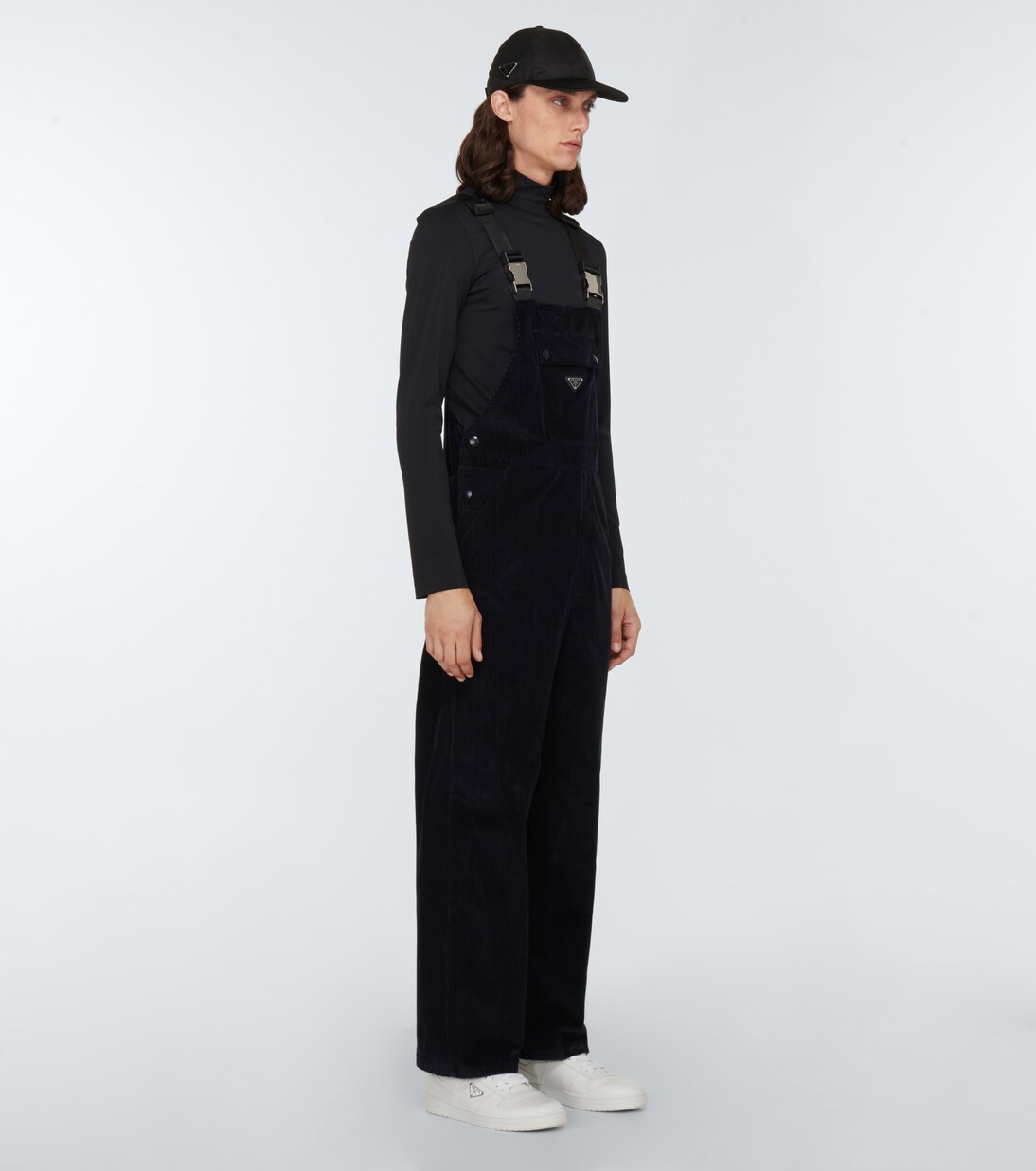 Downtown leather sneakers | Prada