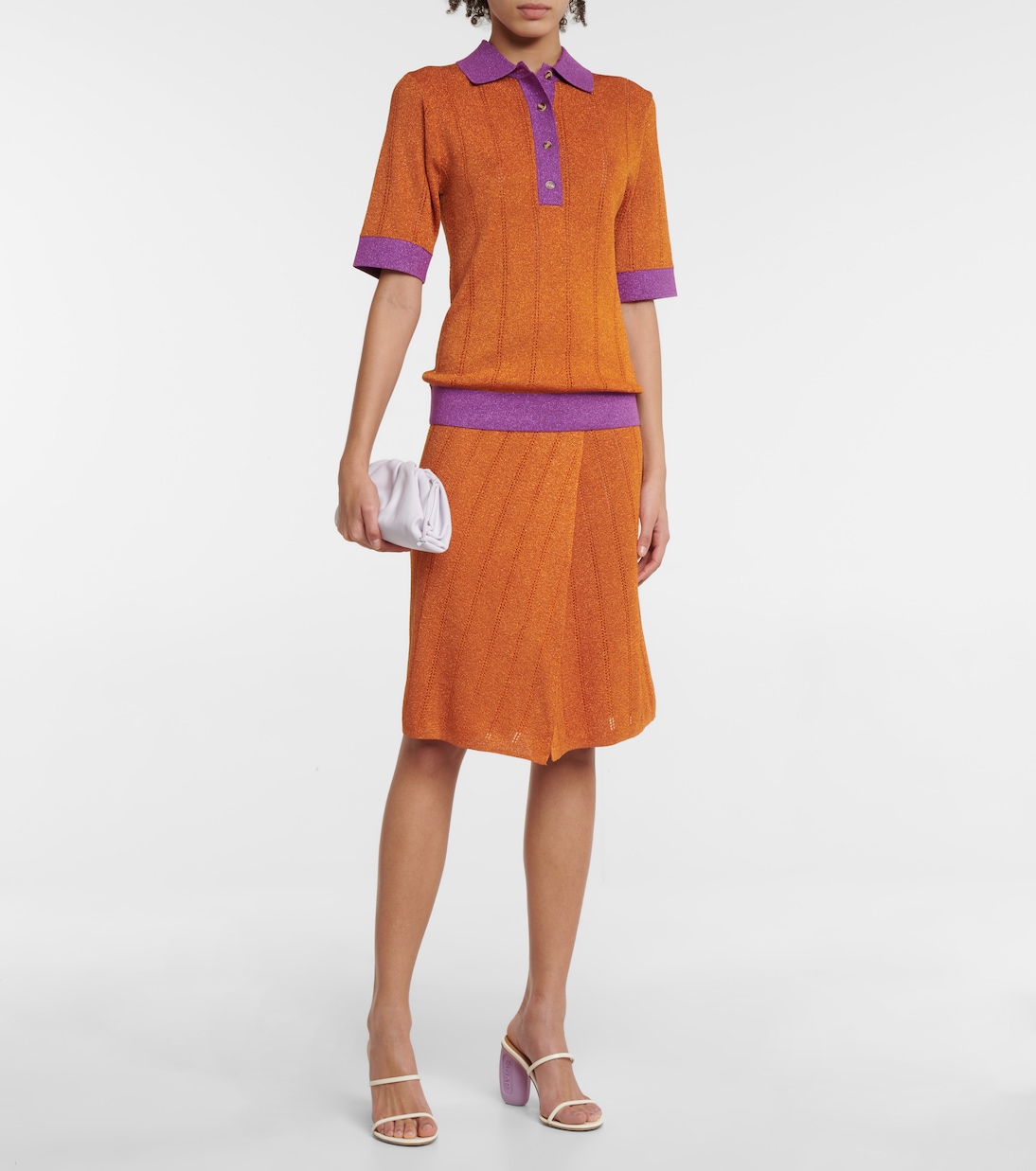 Metallic knit midi skirt | Dodo Bar Or