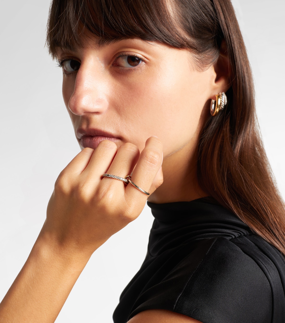 Anillo Marigold de oro de 18 ct y plata de ley con diamantes | Spinelli Kilcollin