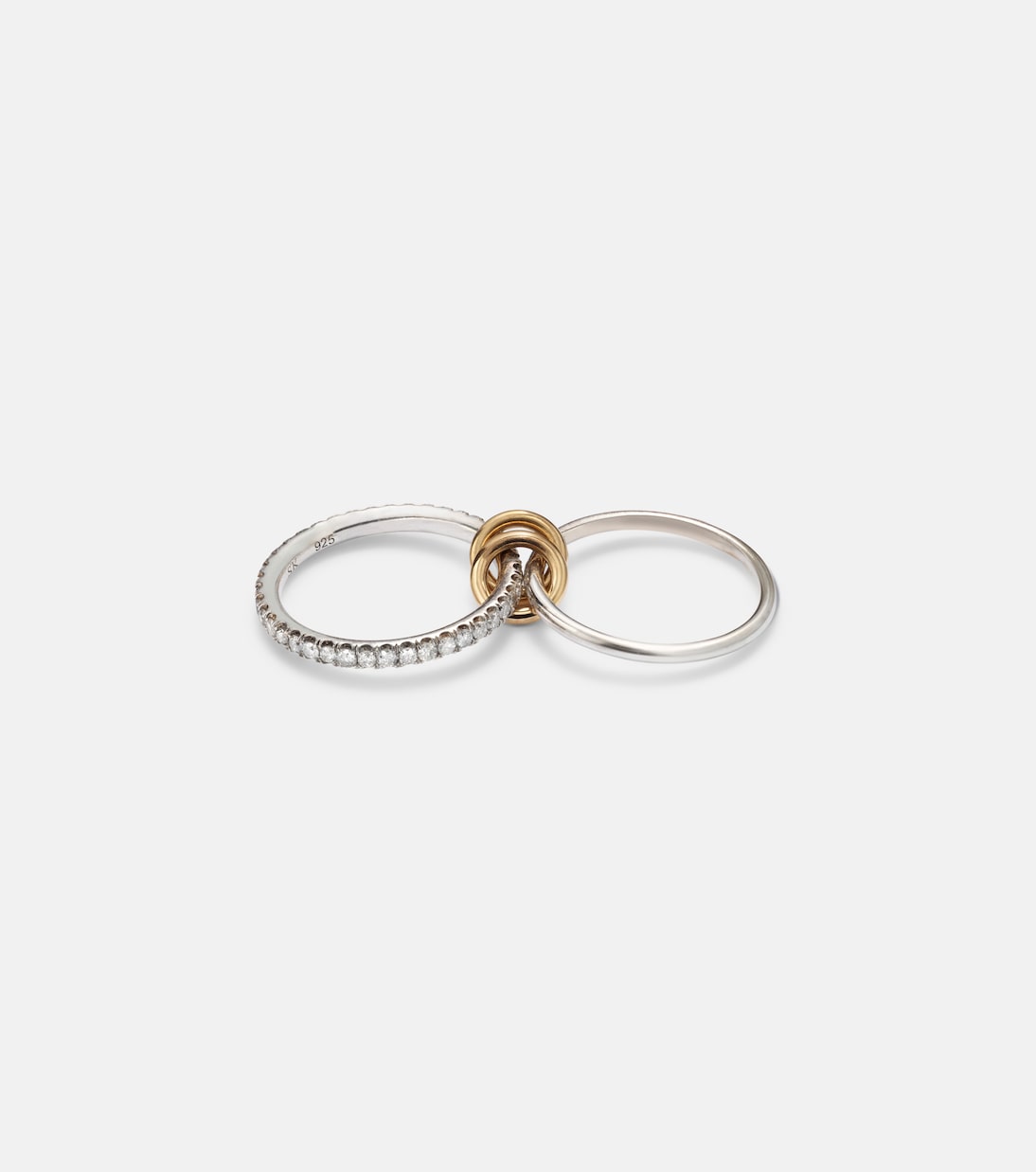 Anillo Marigold de oro de 18 ct y plata de ley con diamantes | Spinelli Kilcollin