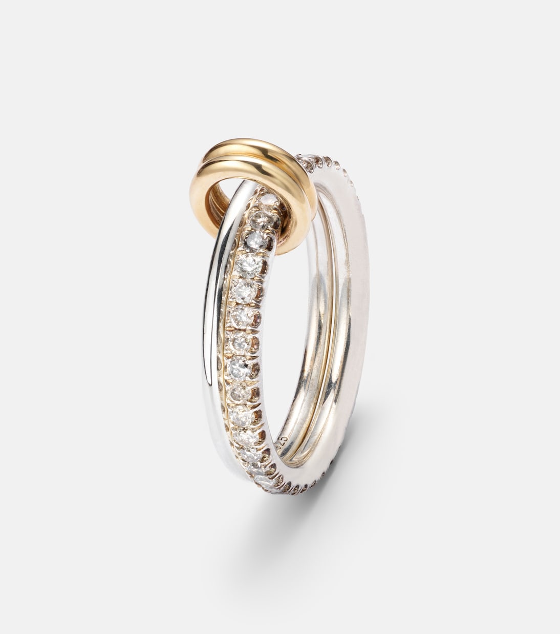 Anillo Marigold de oro de 18 ct y plata de ley con diamantes | Spinelli Kilcollin