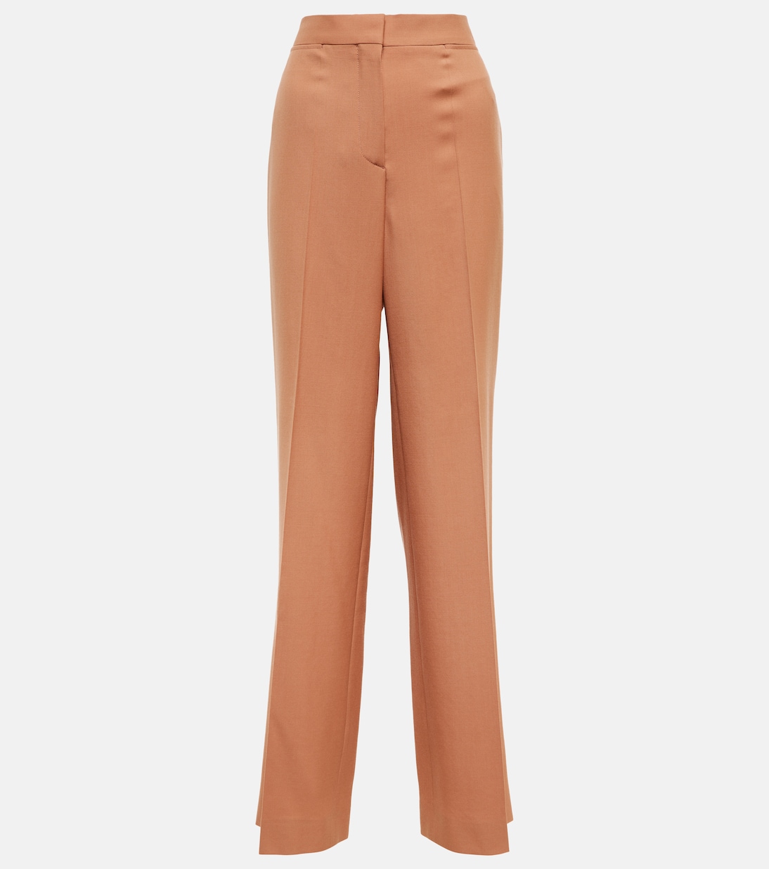 Pantalones rectos de lana de tiro alto | Stella McCartney