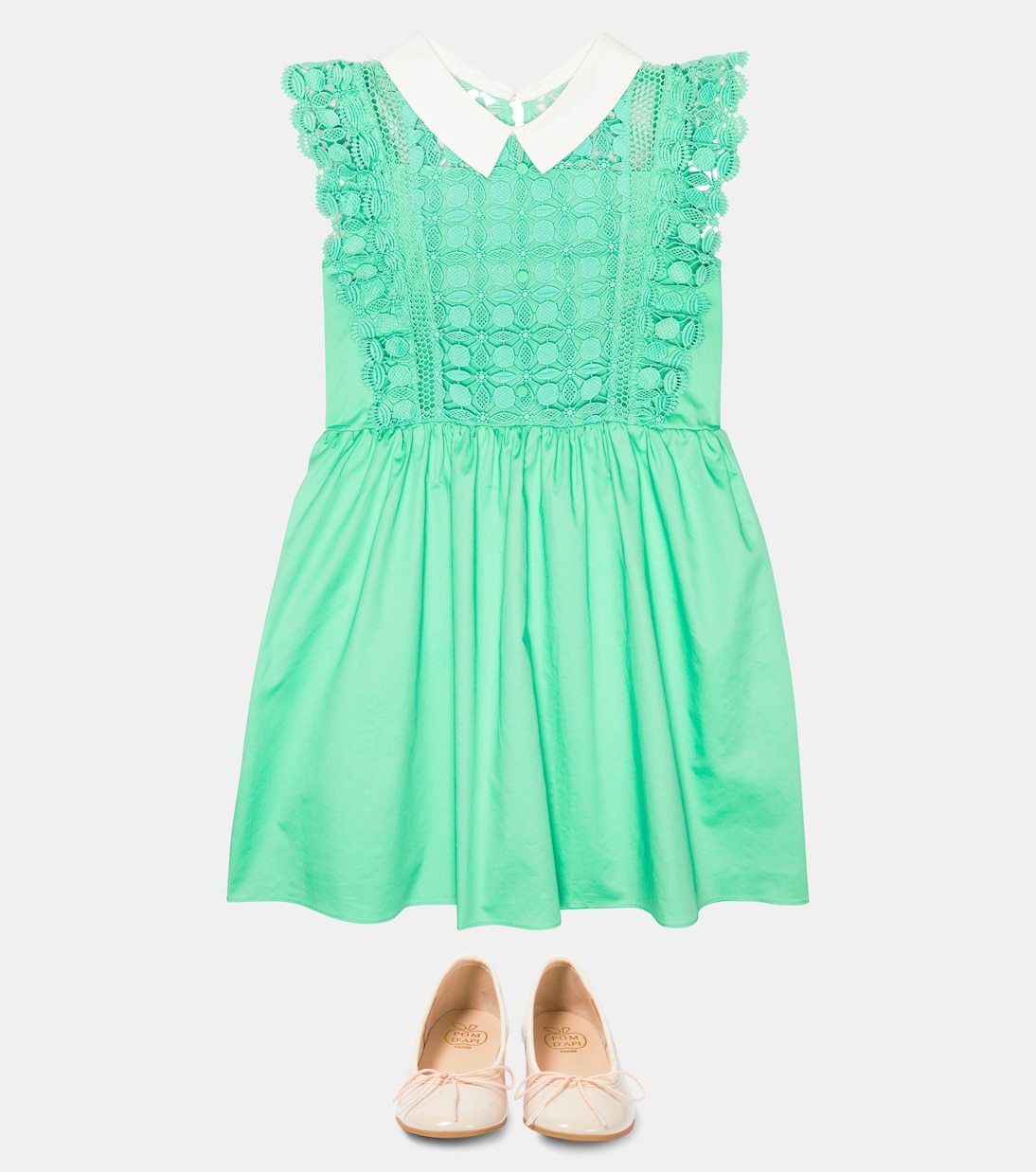 Ruffled lace dress | Self-Portrait Kids