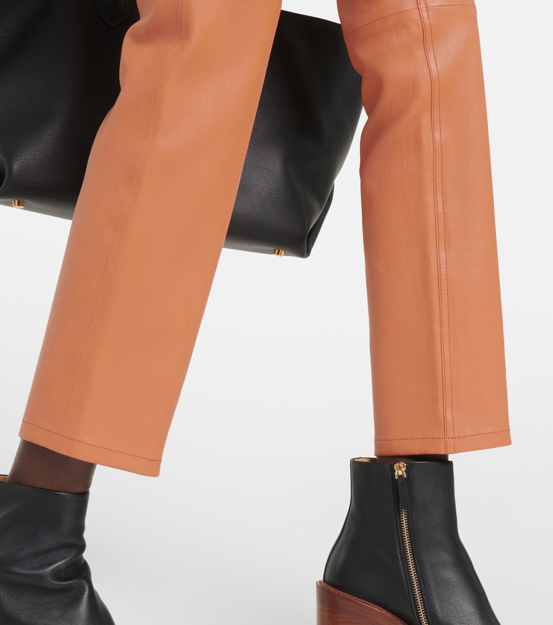 High-Rise-Hose aus Leder | Joseph