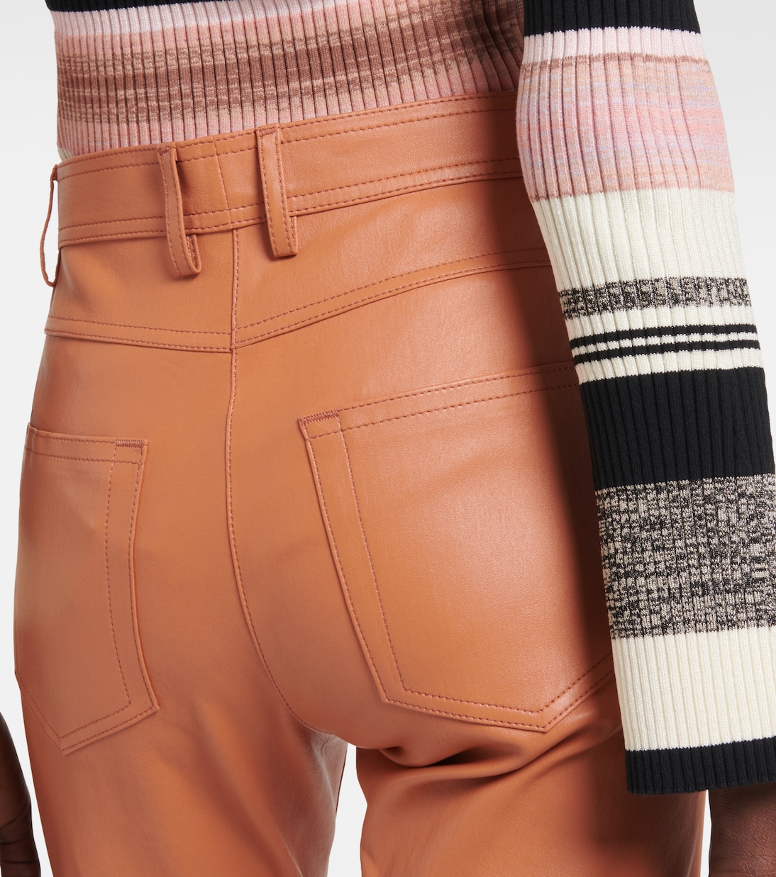 High-Rise-Hose aus Leder | Joseph