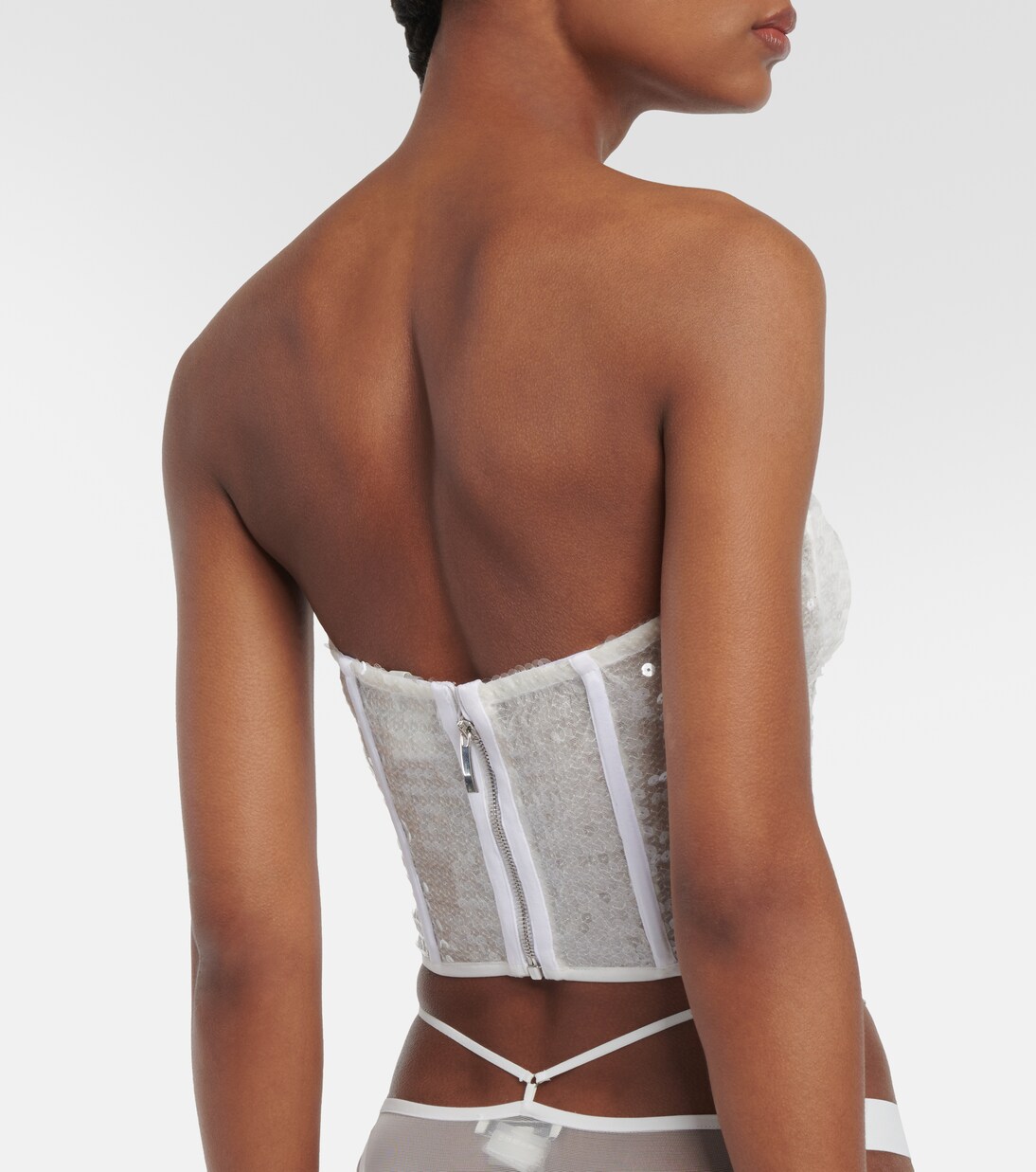 Bridal sequined bustier | Nensi Dojaka