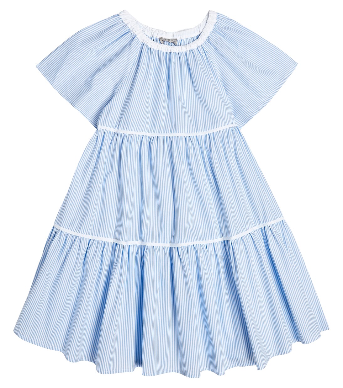 Striped cotton poplin dress | Il Gufo