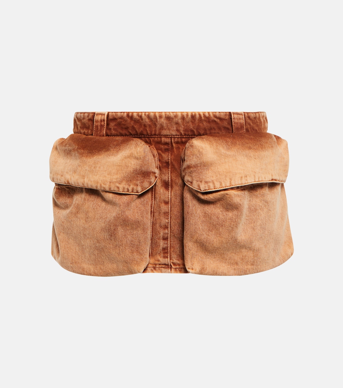 Low-rise denim miniskirt | Miu Miu