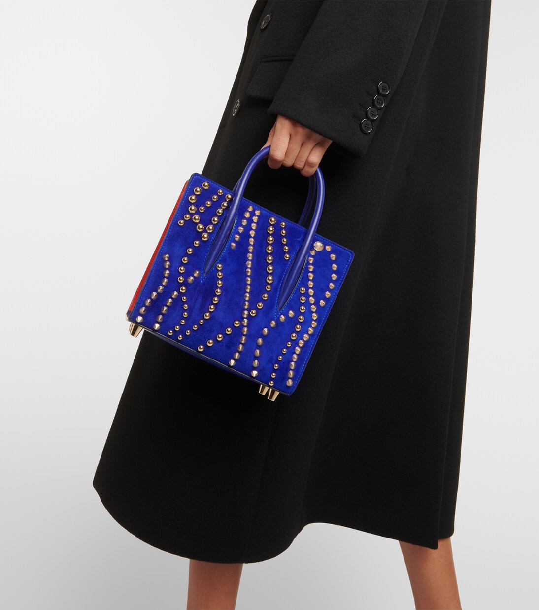 Paloma Mini velour and leather tote bag | Christian Louboutin