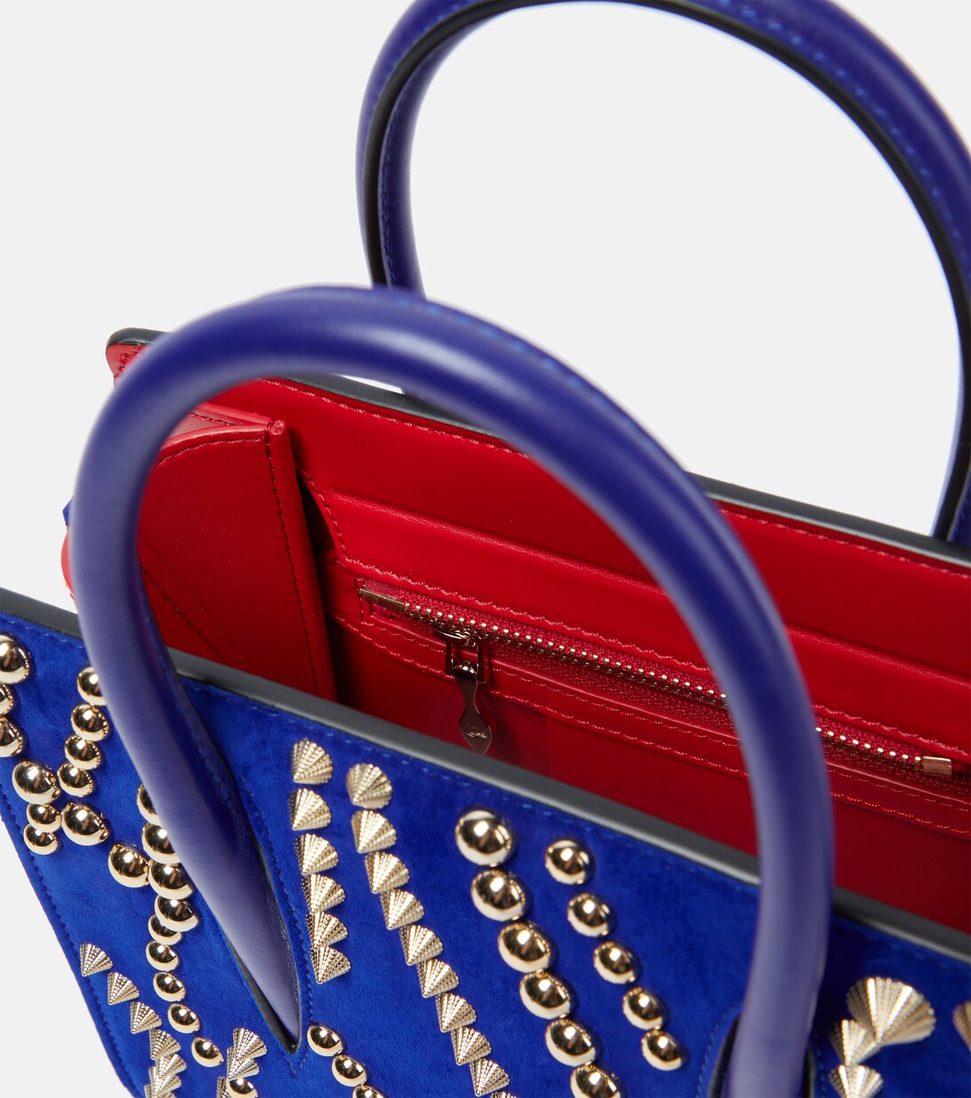 Paloma Mini velour and leather tote bag | Christian Louboutin