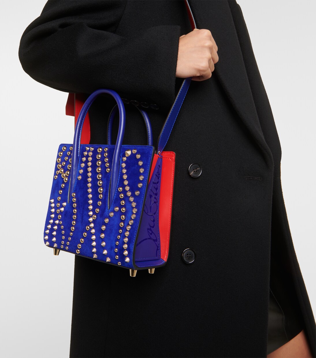 Paloma Mini velour and leather tote bag | Christian Louboutin