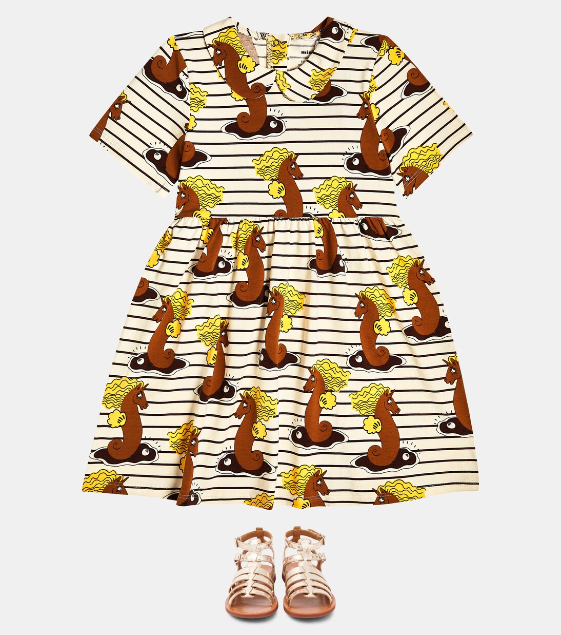 Robe Seahorse imprimée en coton mélangé | Mini Rodini
