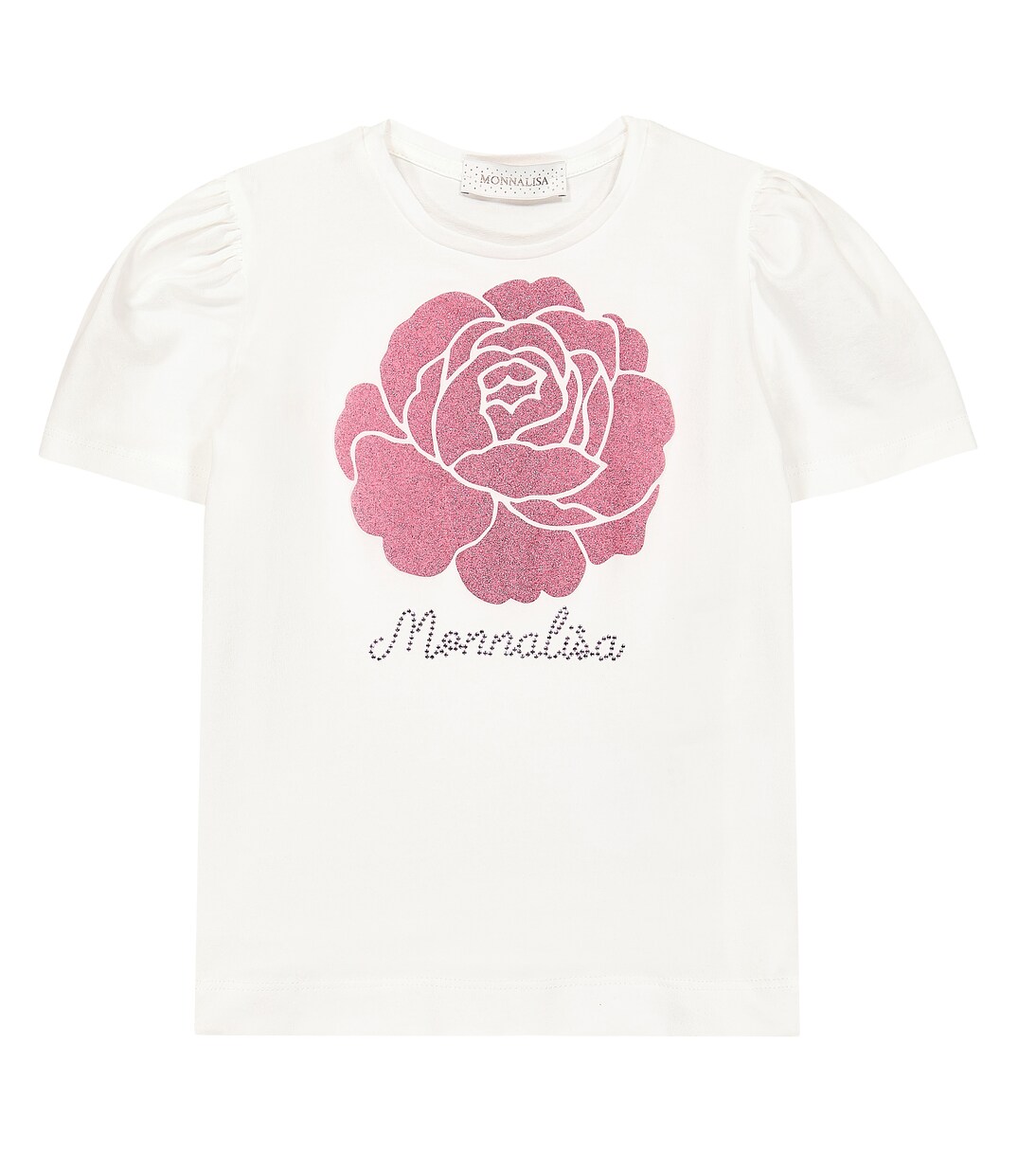 Printed cotton-blend jersey T-shirt | Monnalisa