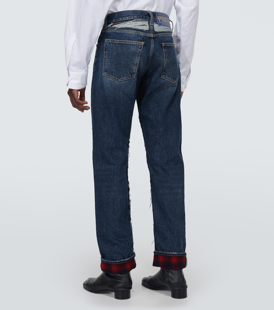 x Pendleton distressed straight jeans | Maison Margiela