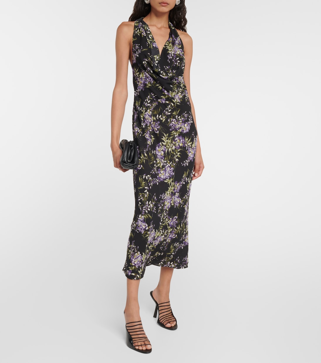 Robe midi à fleurs | Norma Kamali