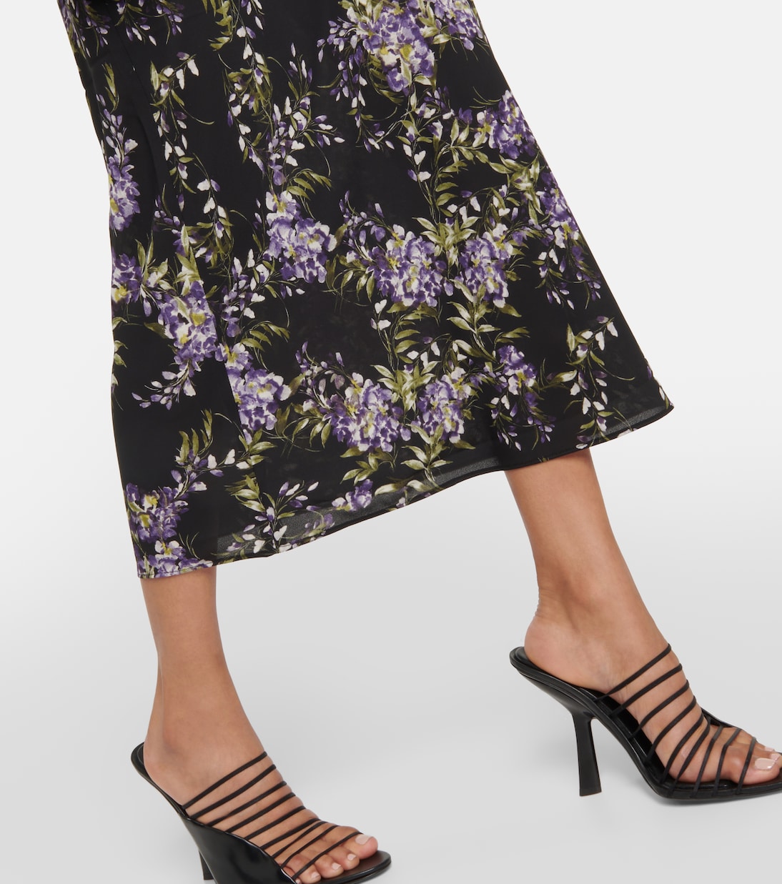 Robe midi à fleurs | Norma Kamali