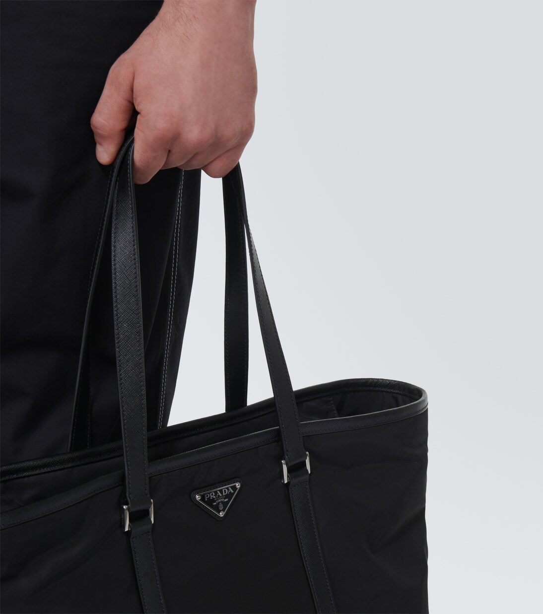 Tote Bag aus Re-Nylon mit Leder | Prada