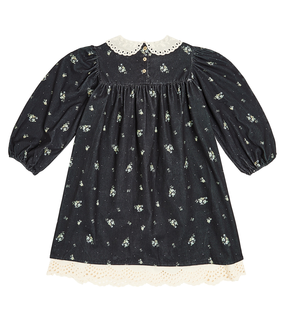 Floral cotton corduroy dress | C'era Una Volta